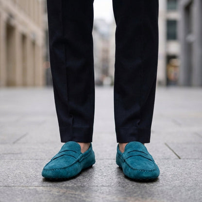 Suede Penny Loafers Slip-On Casual Style – Marlowe