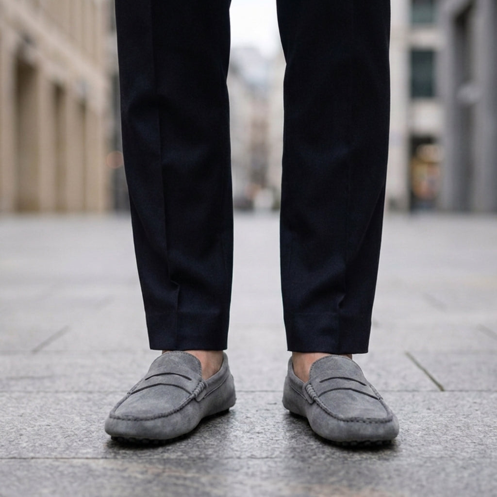 Suede Penny Loafers Slip-On Casual Style – Marlowe