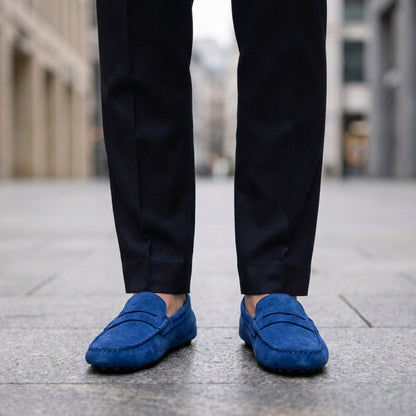 Suede Penny Loafers Slip-On Casual Style – Marlowe