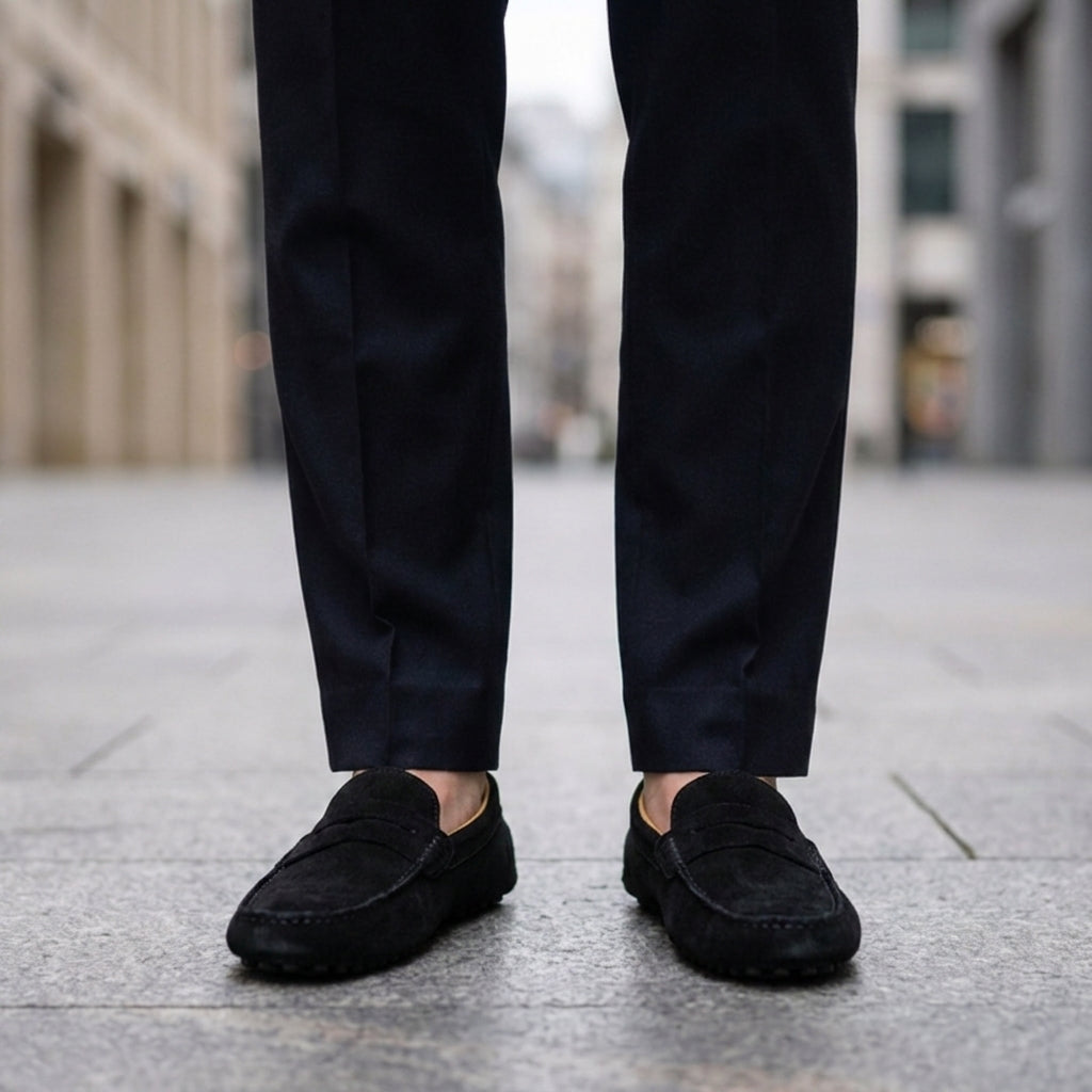 Suede Penny Loafers Slip-On Casual Style – Marlowe