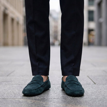 Suede Penny Loafers Slip-On Casual Style – Marlowe