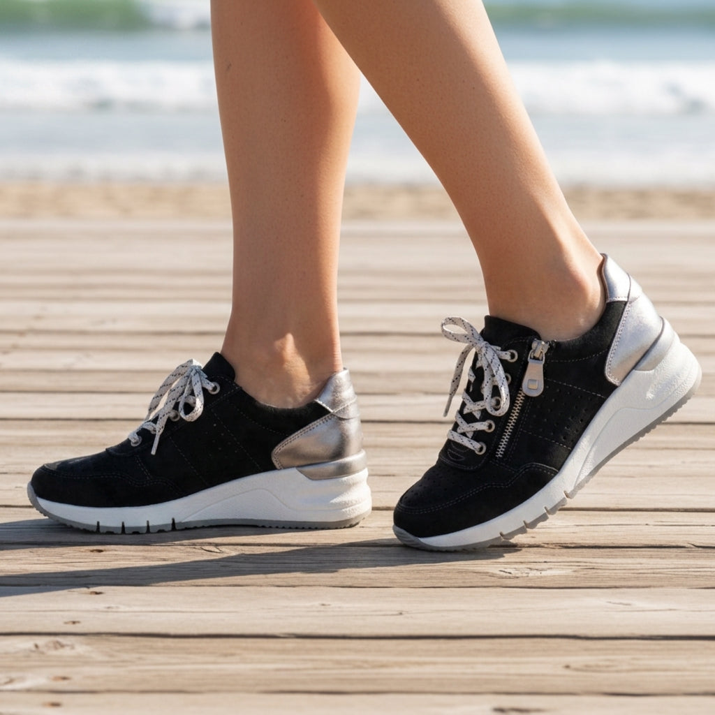 Orthopedic Walking Sneakers for Women Breathable Mesh Supportive Wedge – Alina