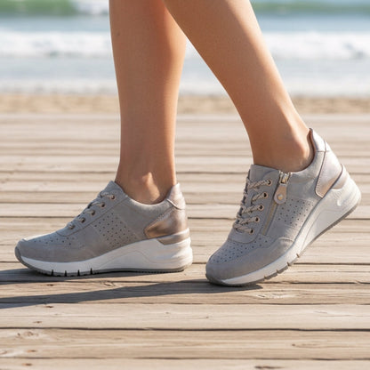 Orthopedic Walking Sneakers for Women Breathable Mesh Supportive Wedge – Alina