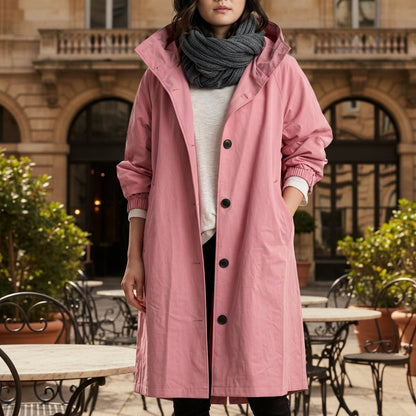 Hooded Windbreaker Jacket Water Resistant Oversized Fit – Elara