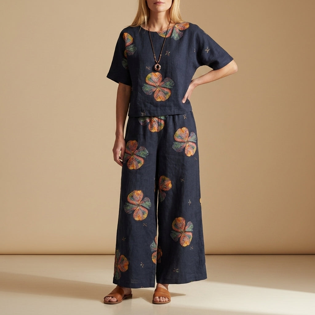Women's Cotton Blend Co-ord Set Relaxed Fit – Celeste
