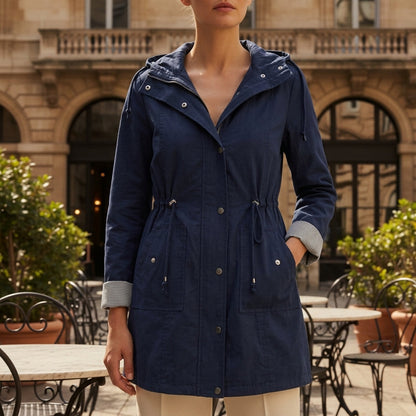 Hooded Rain Jacket Water Resistant Lightweight Polyester – Selene