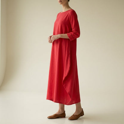 Women's Oversized Boho Maxi Dress Flowing Breathable Fabric – Elara