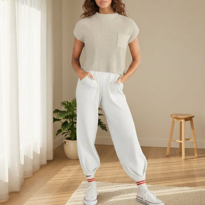 Women's Ribbed Knit Two Piece Set Relaxed Fit – Alessia