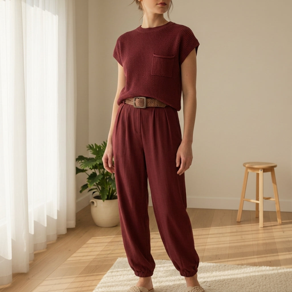 Women's Ribbed Knit Two Piece Set Relaxed Fit – Alessia