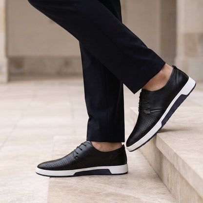 Men's Faux Leather Business Sneakers Non-Slip Sole – Lucian