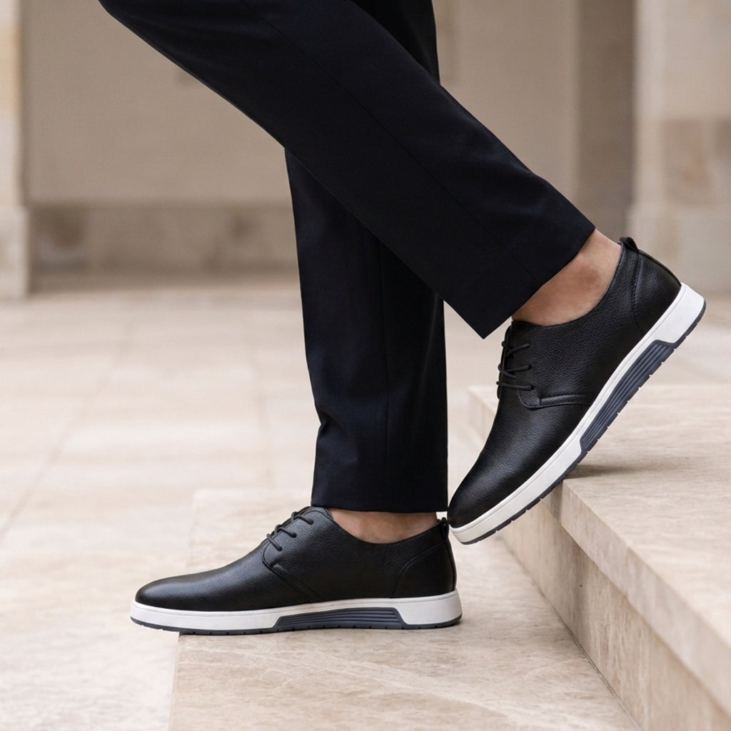 Men's Faux Leather Business Sneakers Non-Slip Sole – Lucian