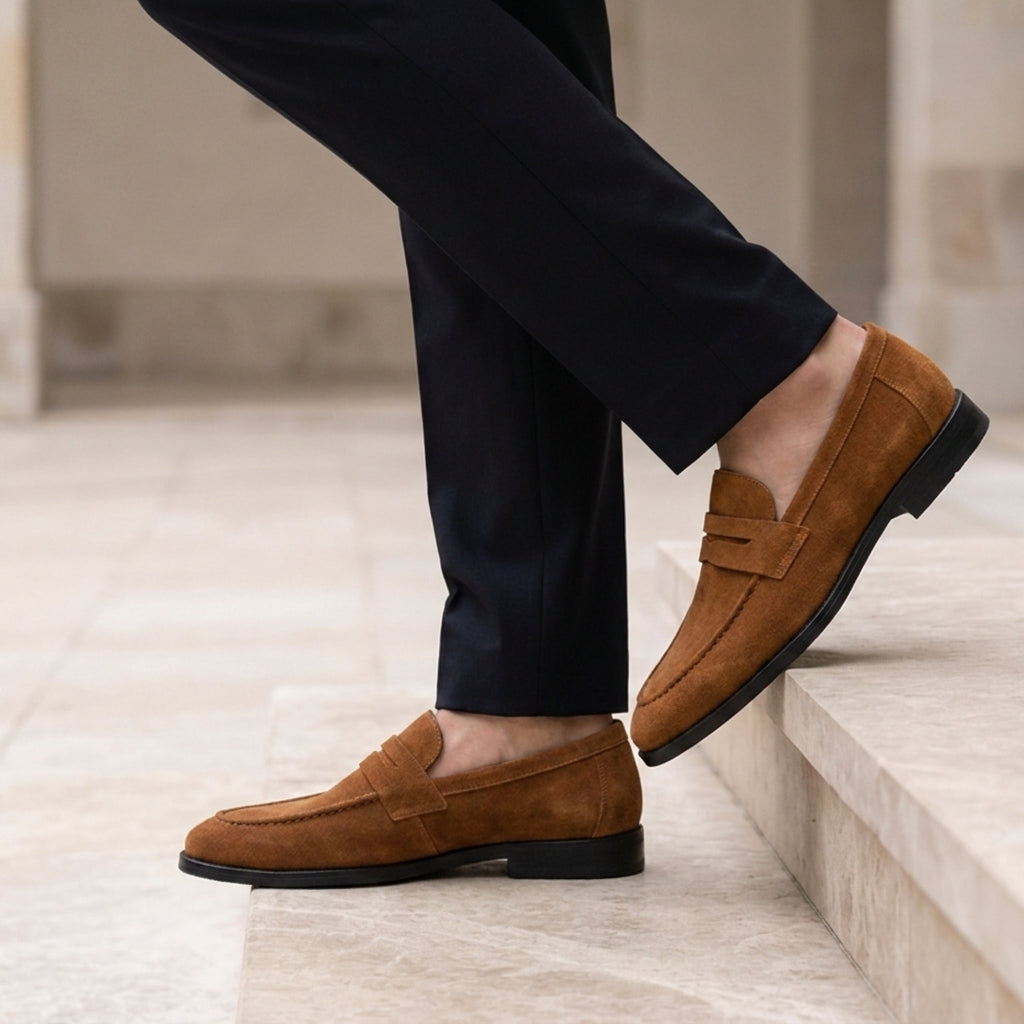 Penny Loafers for Women Faux Suede Slip On – Marlowe