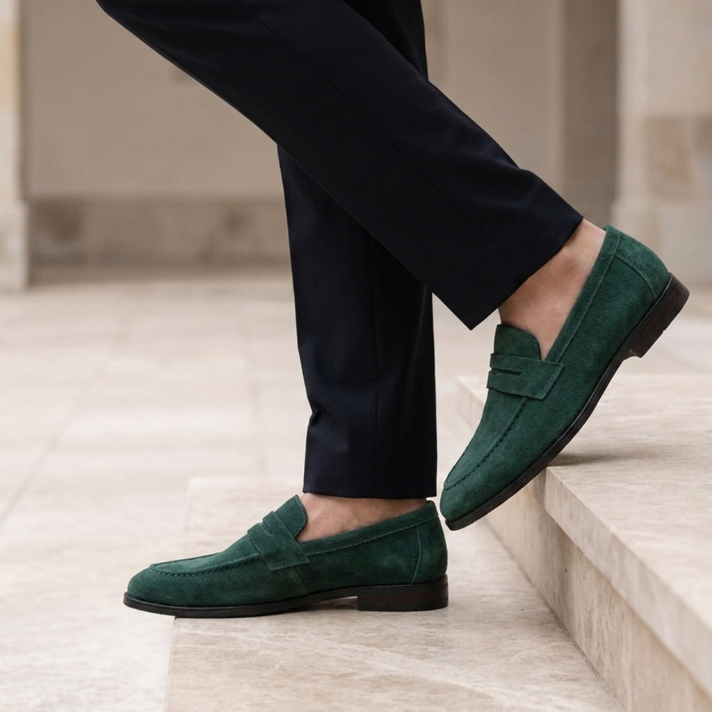 Penny Loafers for Women Faux Suede Slip On – Marlowe