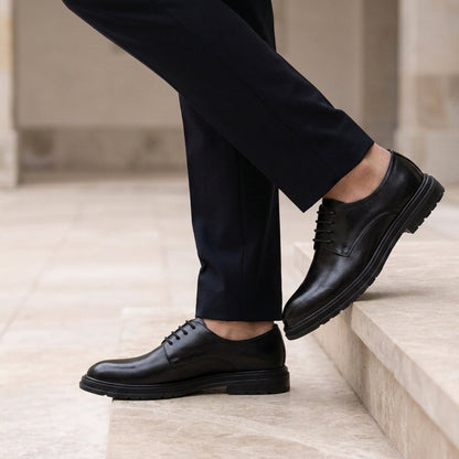 Men's Faux Leather Derby Dress Shoes Classic Style – Matteo
