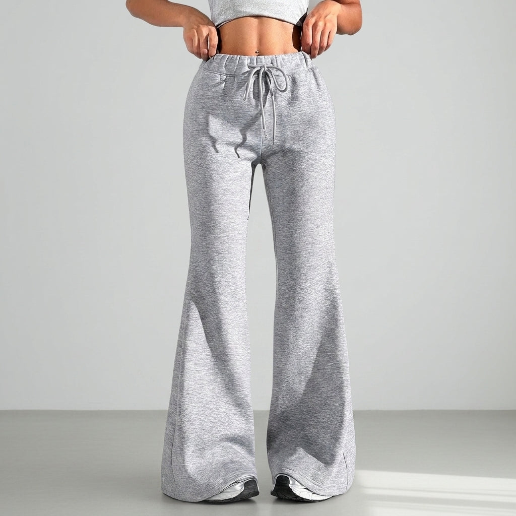 Flare Drawstring Joggers for Women Soft Fabric Elegant Fit – Maren