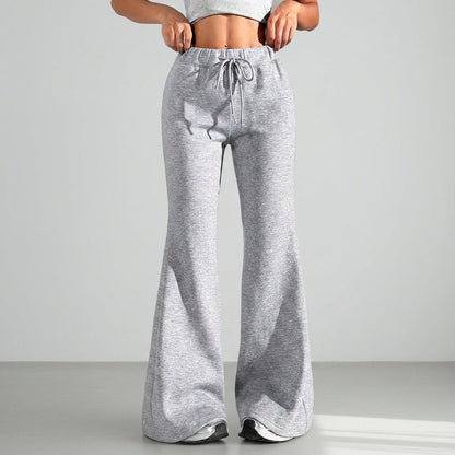 Flare Drawstring Joggers for Women Soft Fabric Elegant Fit – Maren