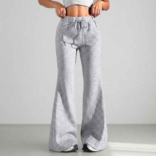 Flare Drawstring Joggers for Women Soft Fabric Elegant Fit – Maren
