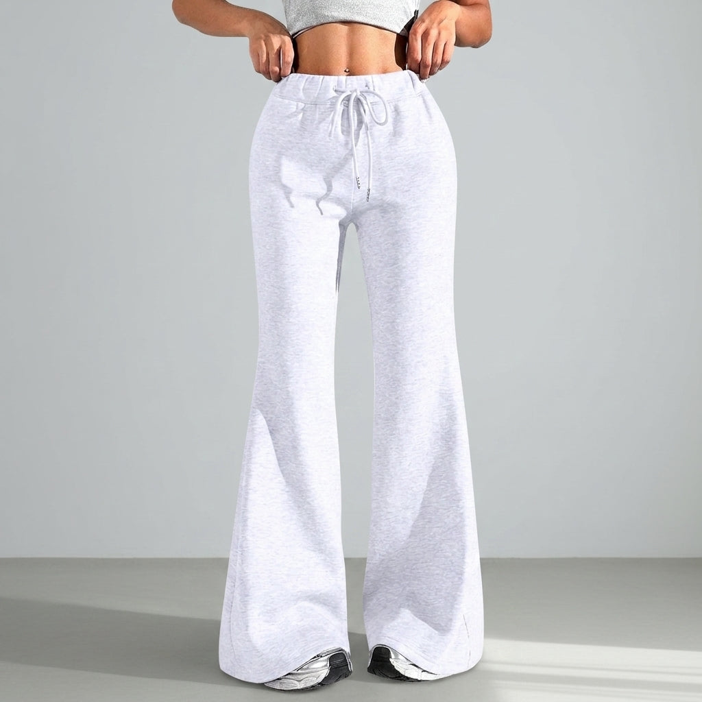 Flare Drawstring Joggers for Women Soft Fabric Elegant Fit – Maren