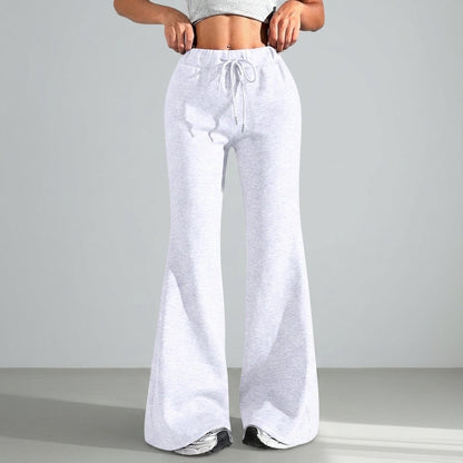 Flare Drawstring Joggers for Women Soft Fabric Elegant Fit – Maren