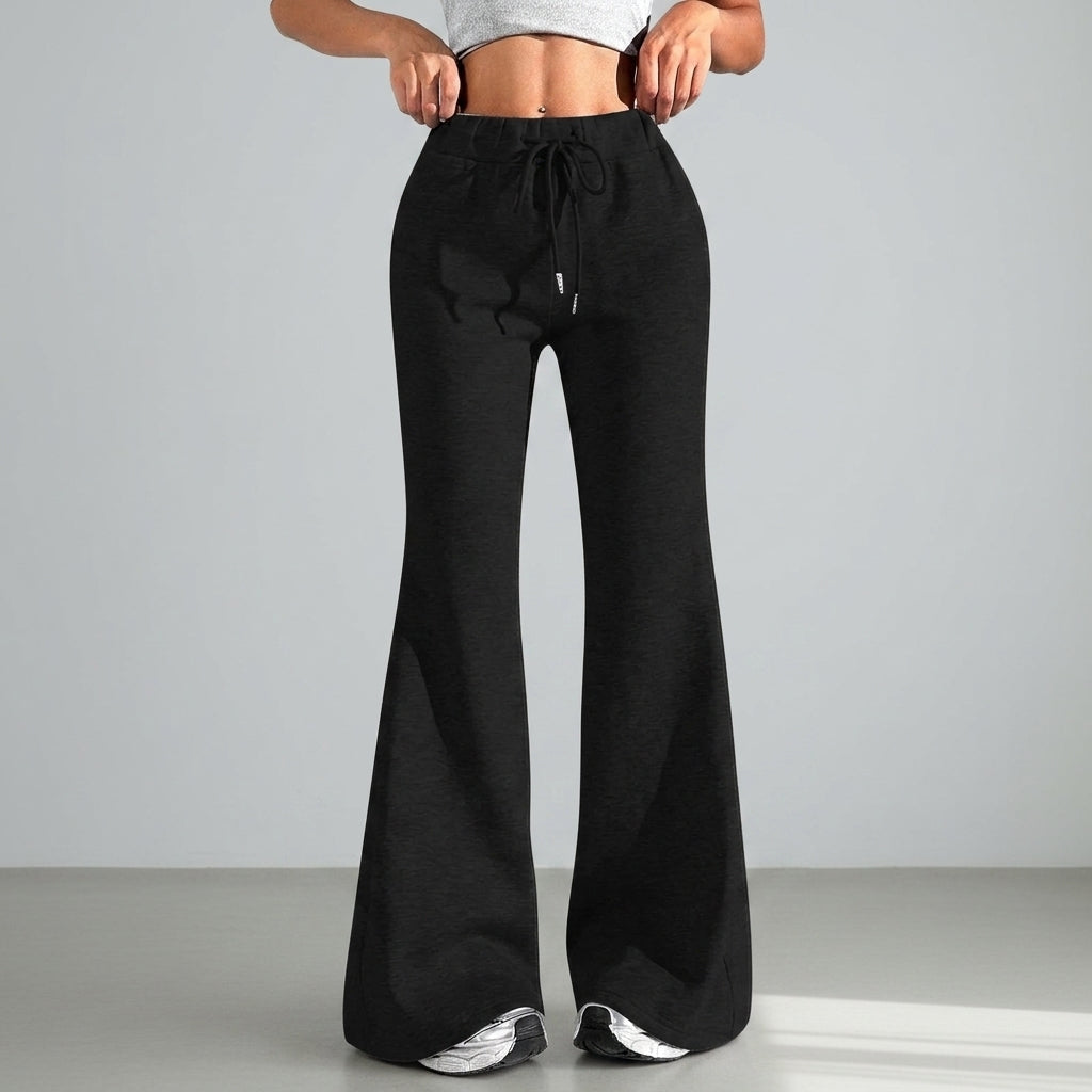 Flare Drawstring Joggers for Women Soft Fabric Elegant Fit – Maren