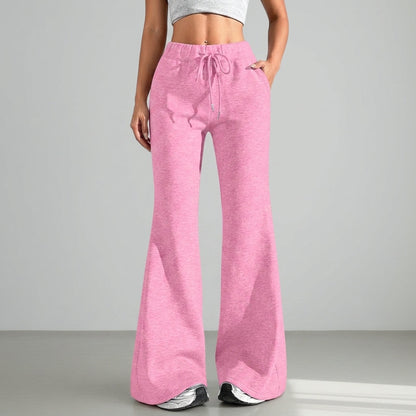 Flare Drawstring Joggers for Women Soft Fabric Elegant Fit – Maren