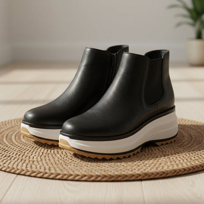 Women's Faux Leather Platform Shoes Elegant Contemporary – Alessia