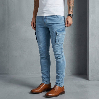 Slim Cargo Jeans Stretch Denim Refined Fit – Verona