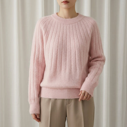 Soft Knit Crew Neck Sweater for Everyday Wear – Elara