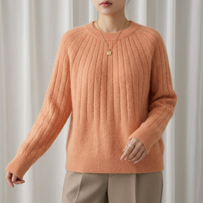 Soft Knit Crew Neck Sweater for Everyday Wear – Elara