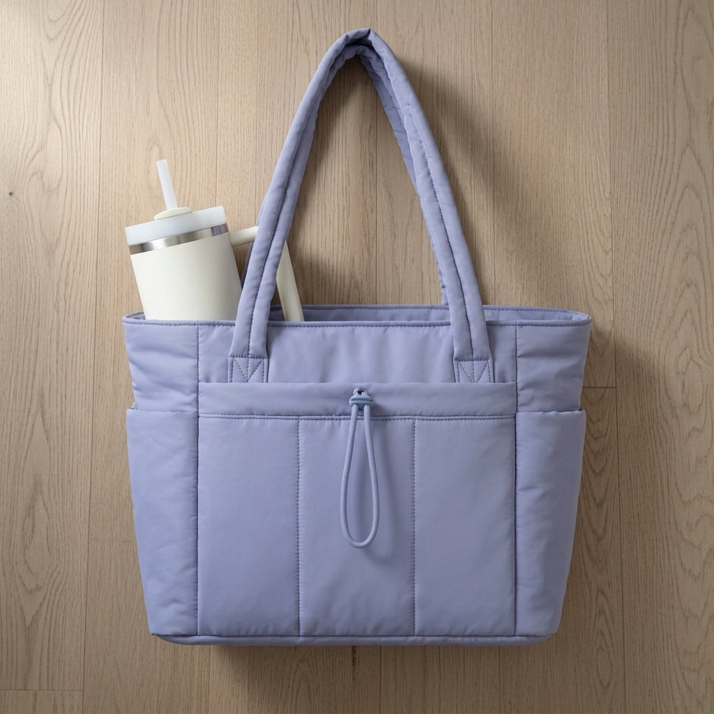 Quilted Puffer Tote Lightweight Work Travel Bag – Marlowe