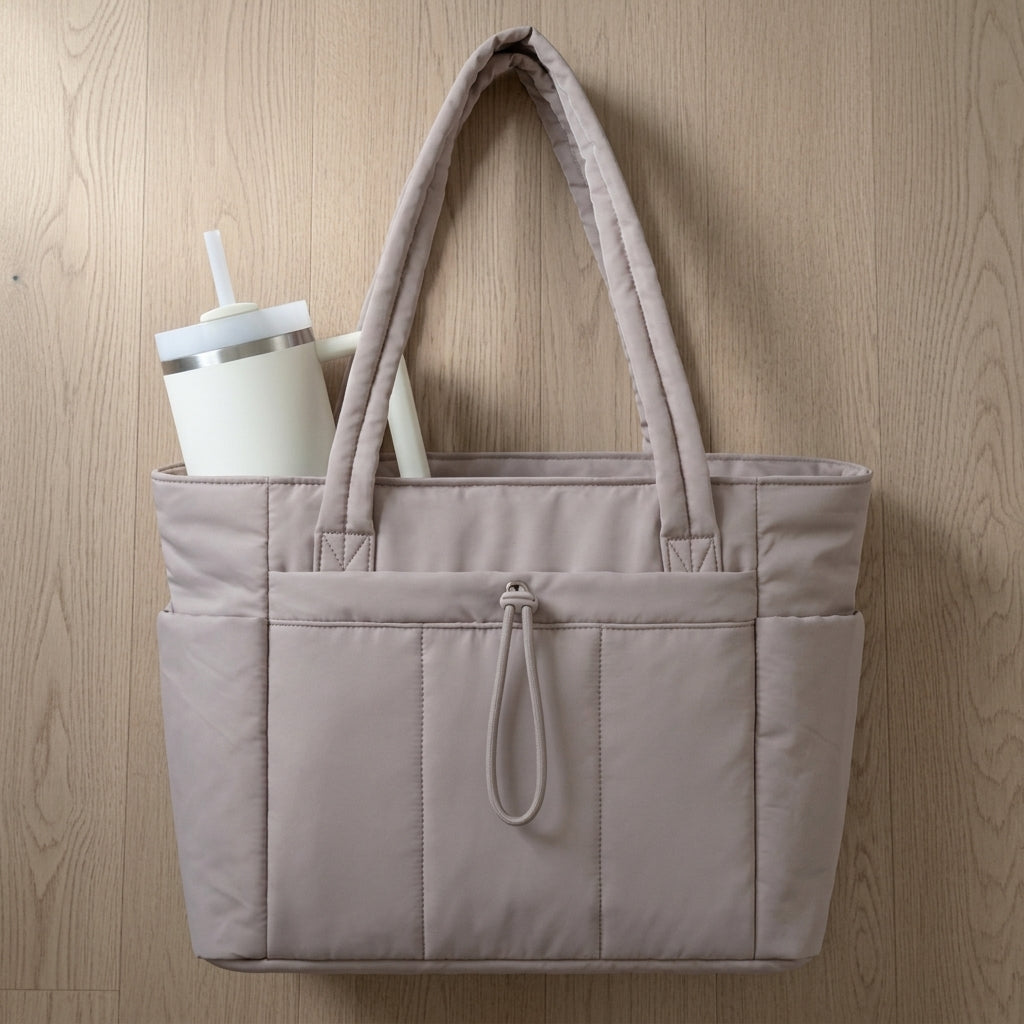 Quilted Puffer Tote Lightweight Work Travel Bag – Marlowe