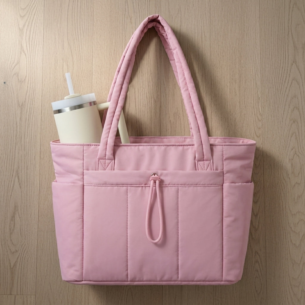 Quilted Puffer Tote Lightweight Work Travel Bag – Marlowe
