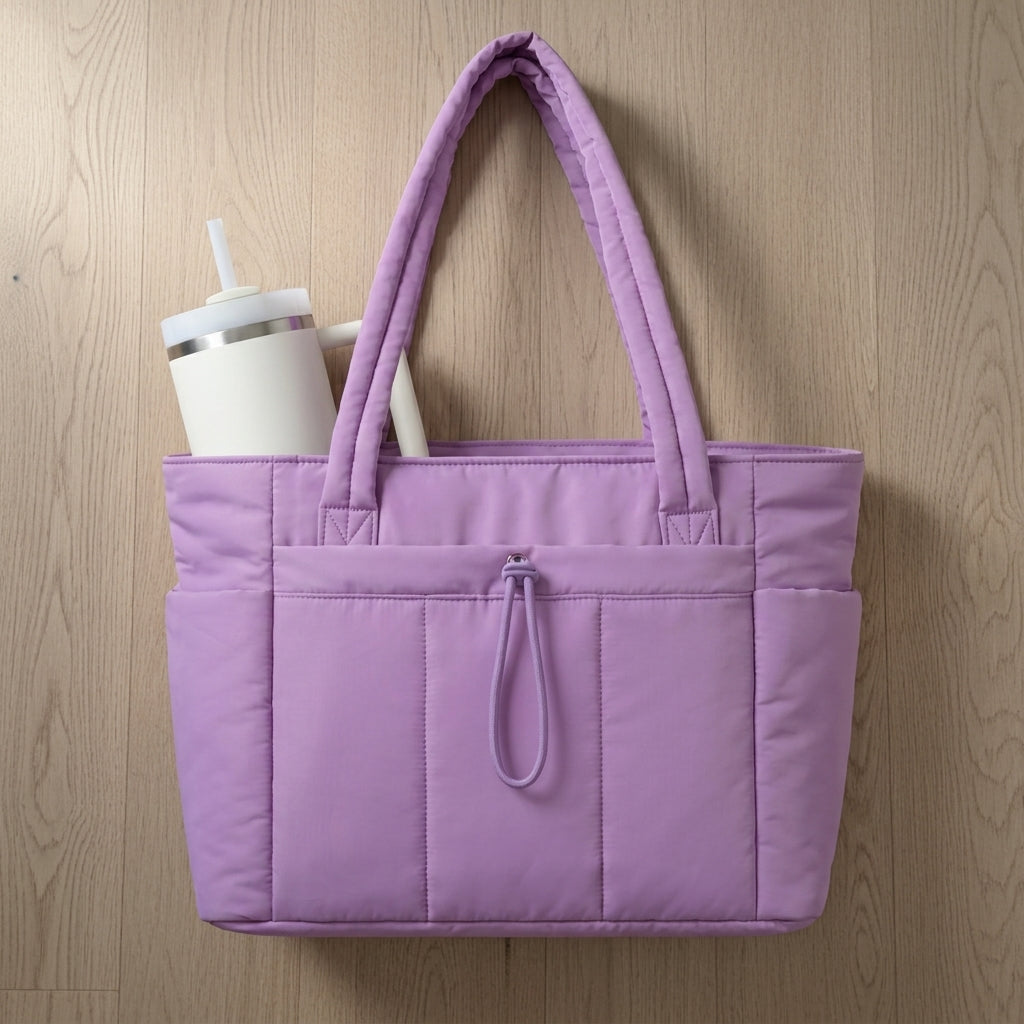 Quilted Puffer Tote Lightweight Work Travel Bag – Marlowe
