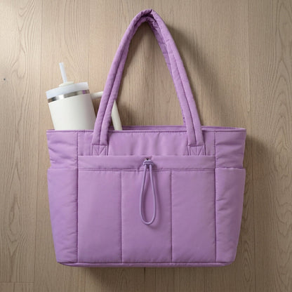 Quilted Puffer Tote Lightweight Work Travel Bag – Marlowe