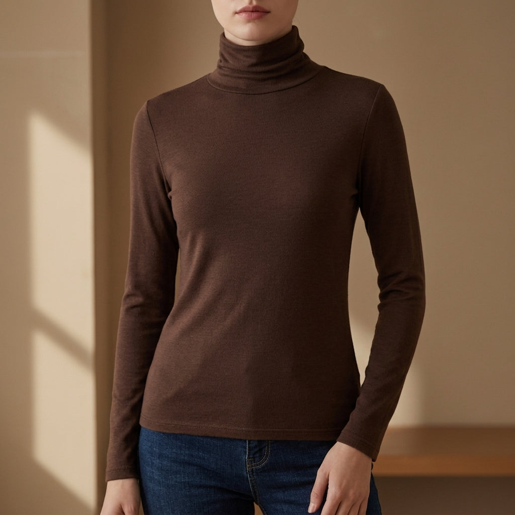 Slim Fit Turtleneck Sweater Soft Fabric Blend Classic Style – Marlowe
