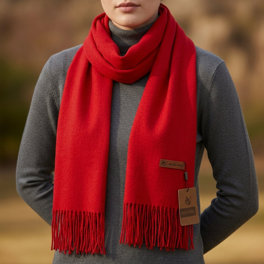 Knit Blend Tassel Scarf Soft Refined Style – Elara