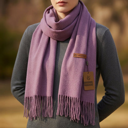 Knit Blend Tassel Scarf Soft Refined Style – Elara