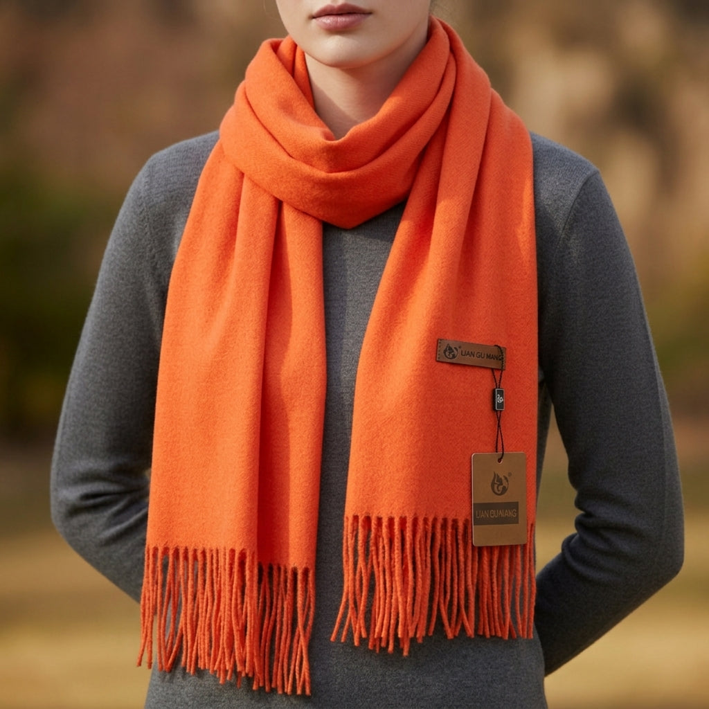 Knit Blend Tassel Scarf Soft Refined Style – Elara