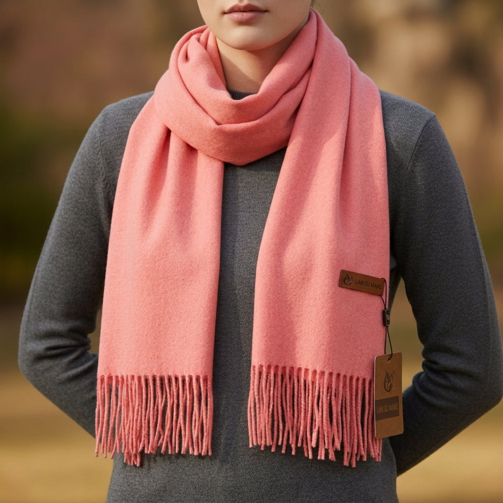 Knit Blend Tassel Scarf Soft Refined Style – Elara