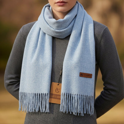 Knit Blend Tassel Scarf Soft Refined Style – Elara