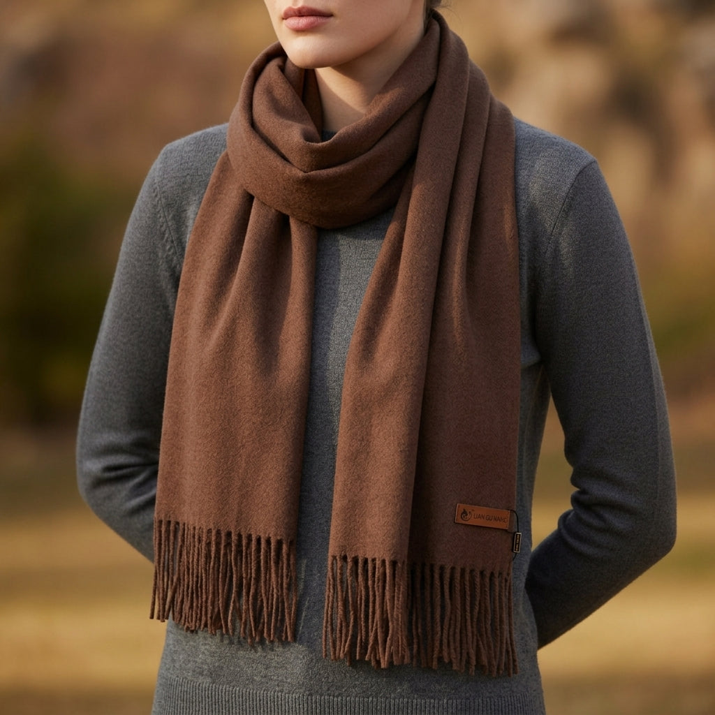 Knit Blend Tassel Scarf Soft Refined Style – Elara