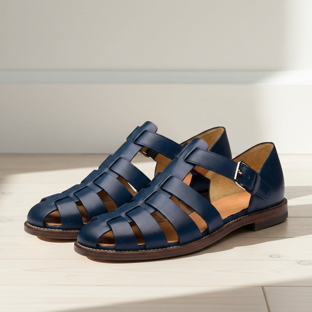 Leather Fisherman Sandals Woven Upper Durable Sole – Marlowe