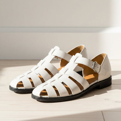 Leather Fisherman Sandals Woven Upper Durable Sole – Marlowe