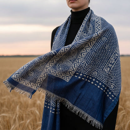 Boho Print Scarf Soft Breathable Fabric Versatile Styling – Solene
