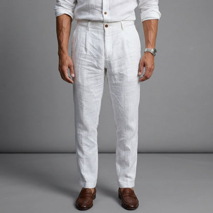 Women's Linen Chino Pants Slim Fit Relaxed Style – Elara