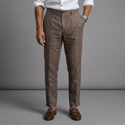 Women's Linen Chino Pants Slim Fit Relaxed Style – Elara