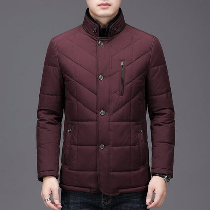 Quilted Fur Collar Jacket for Women Button Front Two Pockets – Aurelia