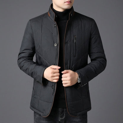 Quilted Fur Collar Jacket for Women Button Front Two Pockets – Aurelia