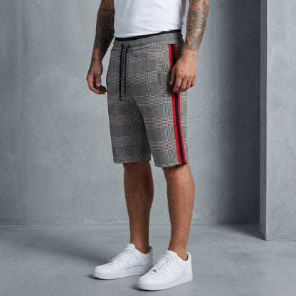 Plaid Shorts Tailored Fit Side Stripe – Marlowe