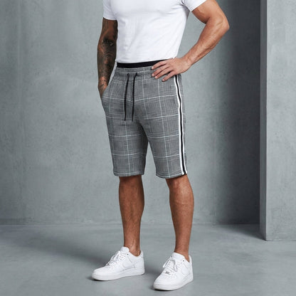 Plaid Shorts Tailored Fit Side Stripe – Marlowe